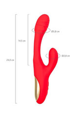 Vibraator Toyfa Jos Vibrator with clitoral stimulator Patti with moving tongue, 24 cm hind ja info | Vibraatorid | kaup24.ee