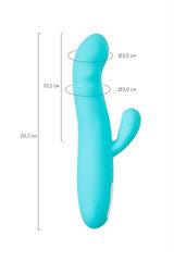 Toyfa JOS Vibrator-rotator with clitoral stimulation JOS MERRY-SWI, silicone, blue, 20.7 cm цена и информация | Вибраторы | kaup24.ee