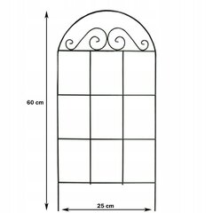 Metallinen tugi lilledele 25x60 cm hind ja info | Vaasid, alused, redelid lilledele | kaup24.ee