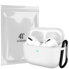 Kõrvaklappide ümbris jaoks Apple Airpods Pro 1 4Tech laadimiskarbiümbris + klambri konks цена и информация | Амбушюры | kaup24.ee