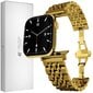 Kellarihm Käevõru mudeli jaoks Apple Watch Iwatch 4Tech ULTRA SE 9 8 7 6 5 4 3 2 1 49 45 44 42 mm Band Roostevaba Teras Rihm kuldne hind ja info | Nutikellade ja nutivõrude tarvikud | kaup24.ee