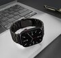 Kellarihm Käevõru mudeli jaoks Apple Watch Iwatch 4Tech ULTRA SE 9 8 7 6 5 4 3 2 1 49 45 44 42 mm Band Roostevaba Teras Rihm must hind ja info | Nutikellade ja nutivõrude tarvikud | kaup24.ee