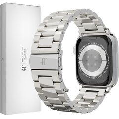 Kellarihm Käevõru mudeli jaoks Apple Watch Iwatch 4Tech ULTRA SE 9 8 7 6 5 4 3 2 1 49 45 44 42 mm Band Roostevaba Teras Rihm hõbedane цена и информация | Аксессуары для смарт-часов и браслетов | kaup24.ee