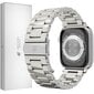 Kellarihm Käevõru mudeli jaoks Apple Watch Iwatch 4Tech ULTRA SE 9 8 7 6 5 4 3 2 1 49 45 44 42 mm Band Roostevaba Teras Rihm hõbedane цена и информация | Nutikellade ja nutivõrude tarvikud | kaup24.ee