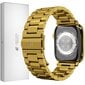 Kellarihm Käevõru mudeli jaoks Apple Watch Iwatch 4Tech SE 9 8 7 6 5 4 3 2 1 41 40 38 mm Band Roostevaba Teras Rihm kuldne цена и информация | Nutikellade ja nutivõrude tarvikud | kaup24.ee