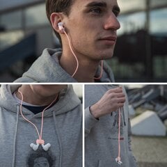 Kadumise Vastane silikoonist kaelarihm Apple Airpods Pro 1 2 Bluetoothi kõrvaklappide nöörile roosa цена и информация | Аксессуары для наушников | kaup24.ee