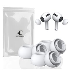 Kõrvaklappide otsikud AirPods Pro 4Tech, 6 tk, S, valge цена и информация | Амбушюры | kaup24.ee