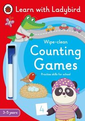 Counting Games: A Learn with Ladybird Wipe-clean Activity Book (3-5 years): Ideal for home learning (EYFS) цена и информация | Книги для малышей | kaup24.ee