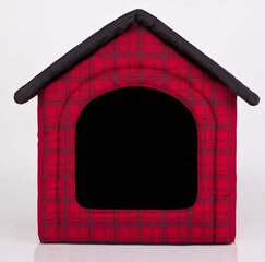 Maja-pesa Hobbydog R3 ruuduline, 52x46x53 cm, punane цена и информация | Лежаки, домики | kaup24.ee