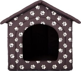 Лежак-конура Hobbydog R1 следы, 38x32x38 см, коричневый цена и информация | Лежаки, домики | kaup24.ee