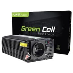 Преобразователь питания Green Cell с 12 В на 230 В 300 Вт / 600 Вт Модифицированная синусоида цена и информация | Преобразователи, инверторы | kaup24.ee