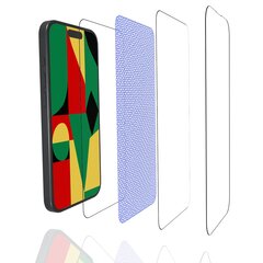 Kaitsev Karastatud klaas ekraanikaitse 4Tech 3D juhtumiga Apple iPhone 15 Pro Max 1 tk Kaitseklaas hind ja info | Ekraani kaitsekiled | kaup24.ee