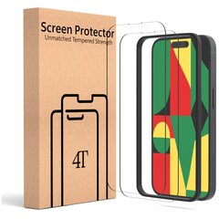 Kaitsev Karastatud klaas ekraanikaitse 4Tech 3D juhtumiga Apple iPhone 14 Pro 2 tk Kaitseklaas kaina ir informacija | Защитные пленки для телефонов | kaup24.ee