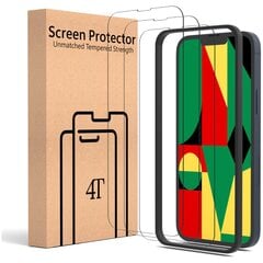 Kaitsev Karastatud klaas ekraanikaitse 4Tech 3D juhtumiga Apple iPhone 13 Pro 3 tk Kaitseklaas hind ja info | Ekraani kaitsekiled | kaup24.ee