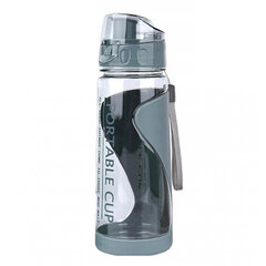 Бутылка для воды 600 мл для спортзала/фитнеса, серо-синяя цена и информация | Фляги для воды | kaup24.ee