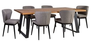 Обеденный комплект Home4You Rotterdam, дуб/серого цвета цена и информация | Комплекты мебели для столовой | kaup24.ee
