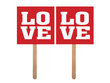 Aksessuaarid fotosessiooniks Love/Love 9x9 cm (1 pakk/ 2 tk) hind ja info | Peokaunistused | kaup24.ee