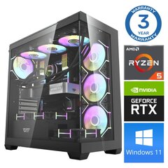 INTOP Ryzen 5 7500F 64GB DDR5 1TB SSD M.2 NVME RTX4070 SUPER 12GB WIN11 цена и информация | Стационарные компьютеры | kaup24.ee