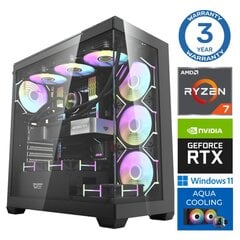 INTOP AQUA Ryzen 7 7700X 16GB DDR5 1TB SSD M.2 NVME RTX4070 SUPER 12GB WIN11 цена и информация | Стационарные компьютеры | kaup24.ee