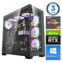 INTOP Ryzen 9 5900X 32GB DDR5 1TB SSD M.2 NVME+2TB RTX4060Ti 8GB Win11 цена и информация | Стационарные компьютеры | kaup24.ee