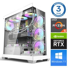 INTOP Ryzen 5 7500F 16GB DDR5 1TB SSD M.2 NVME RTX4060 8GB WIN11 цена и информация | Стационарные компьютеры | kaup24.ee