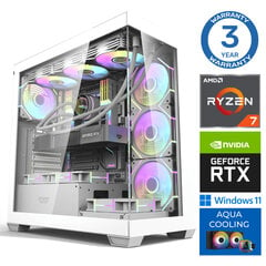 INTOP AQUA Ryzen 7 7700X 32GB DDR5 1TB SSD M.2 NVME+2TB RTX4070 SUPER 12GB WIN11 цена и информация | Стационарные компьютеры | kaup24.ee