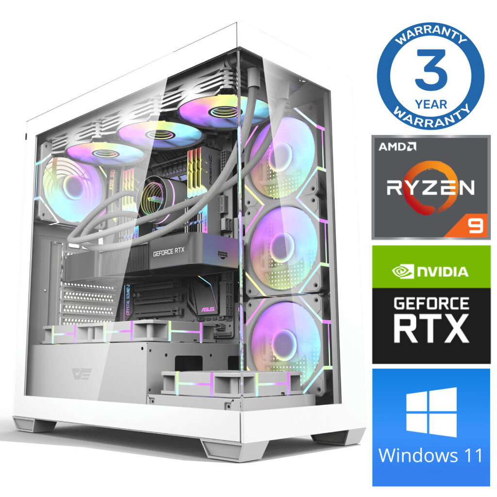 INTOP Ryzen 9 5900X 32GB DDR5 1TB SSD M.2 NVME RTX4070 SUPER 12GB Win11 hind ja info | Lauaarvutid | kaup24.ee