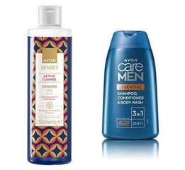 Avon dušigeelide komplekt Active Cleanse ja Essential Men hind ja info | Dušigeelid, õlid | kaup24.ee