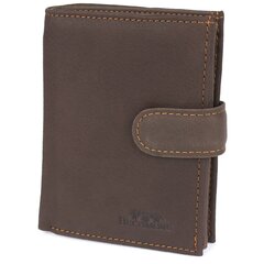 Большой коричневый кожаный вертикальный кошелек с застежкой Baltimore leather wallet G72 цена и информация | Мужские кошельки | kaup24.ee