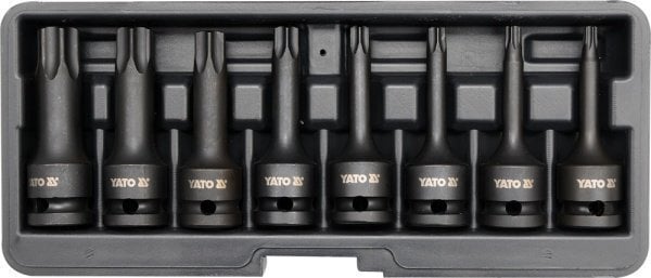Löökvõtme komplekt Torx 1/2" T30-T80 Yato (YT-1065), 8 tk цена и информация | Käsitööriistad | kaup24.ee