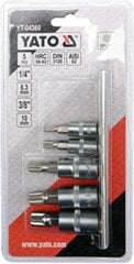 Võtmete komplekt Spline 1/4" 3/8" M5-M12 Yato (YT-04360), 5 tk hind ja info | Käsitööriistad | kaup24.ee