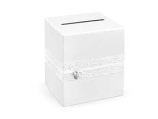 Коробка пожеланий, 24 х 24 х 24 см, белая цена и информация | Праздничные декорации | kaup24.ee