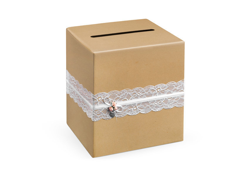 Soovide karp 24 x 24 x 24 cm, pruun hind ja info | Peokaunistused | kaup24.ee