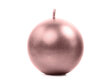 Ümar küünal, metallik, roosa kulla värvi, 6 cm (1 pakk/10 tk) hind ja info | Küünlad, küünlajalad | kaup24.ee