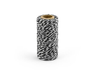 Dekoratiivne nöör Black 50 m (1 karp/50 tk) (1 tk / 50 m) цена и информация | Подарочные упаковки | kaup24.ee