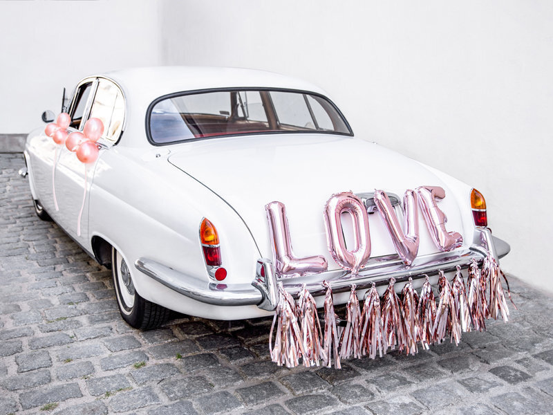 Auto dekoratsioon Love, roosa kulla värvi hind ja info | Peokaunistused | kaup24.ee