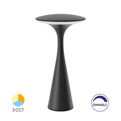 Taaslaetav laualamp TOWER, 3W, 300lm, IP44, koos laadimisjaamaga, 2600mAh, must цена и информация | Настольные лампы | kaup24.ee