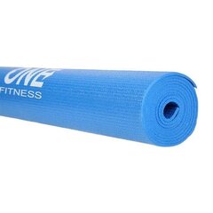 Коврик для йоги One Fitness YM01 173x61x0,3 см, синий цена и информация | Коврики для йоги, фитнеса | kaup24.ee