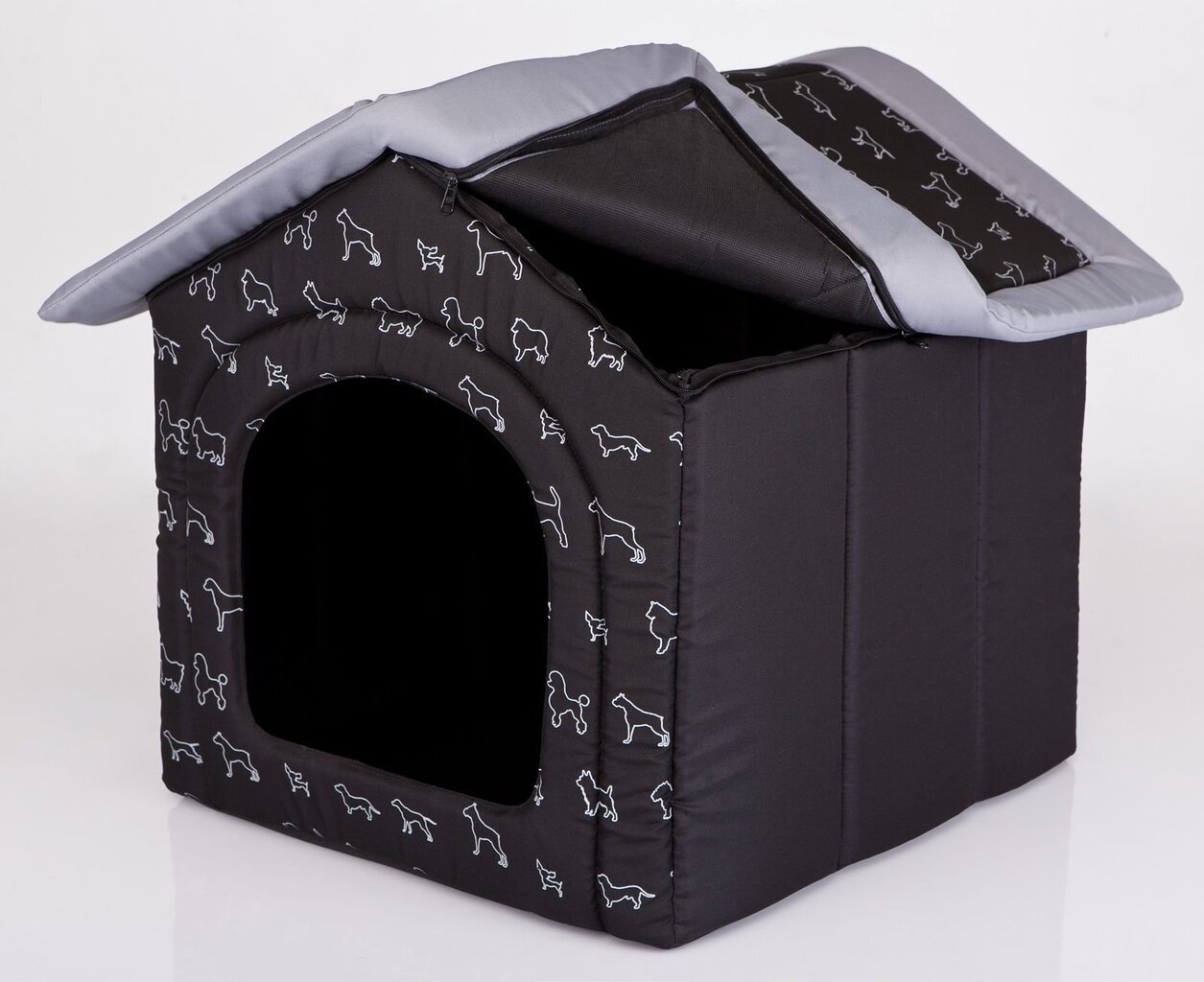 Maja-pesa Hobbydog R1 kutsikad, 38x32x38 cm, must hind ja info | Pesad, padjad | kaup24.ee