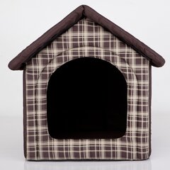 Maja-pesa Hobbydog R2 ruudud, 44x38x45 cm, pruun цена и информация | Лежаки, домики | kaup24.ee