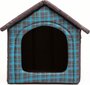 Maja-pesa Hobbydog R2 ruudud, 44x38x45 cm, hall/sinine цена и информация | Pesad, padjad | kaup24.ee