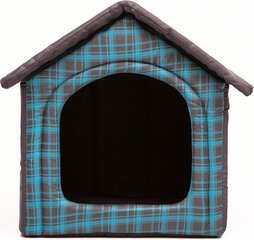 Maja-pesa Hobbydog R3 ruuduline, 52x46x53 cm, hall/sinine hind ja info | Pesad, padjad | kaup24.ee