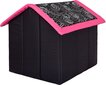 Maja-pesa Hobbydog R4, 60x55x60 cm, must/roosa hind ja info | Pesad, padjad | kaup24.ee