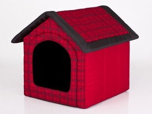 Лежак-конура Hobbydog R4 клеточки, 60x55x60 см, красный цена и информация | Лежаки, домики | kaup24.ee