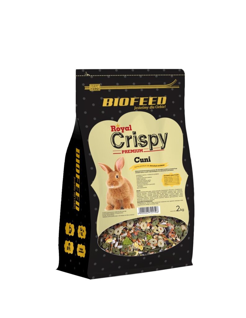 Toit küülikutele Biofeed Royal Crispy, 2 kg цена и информация | Toit väikeloomadele | kaup24.ee