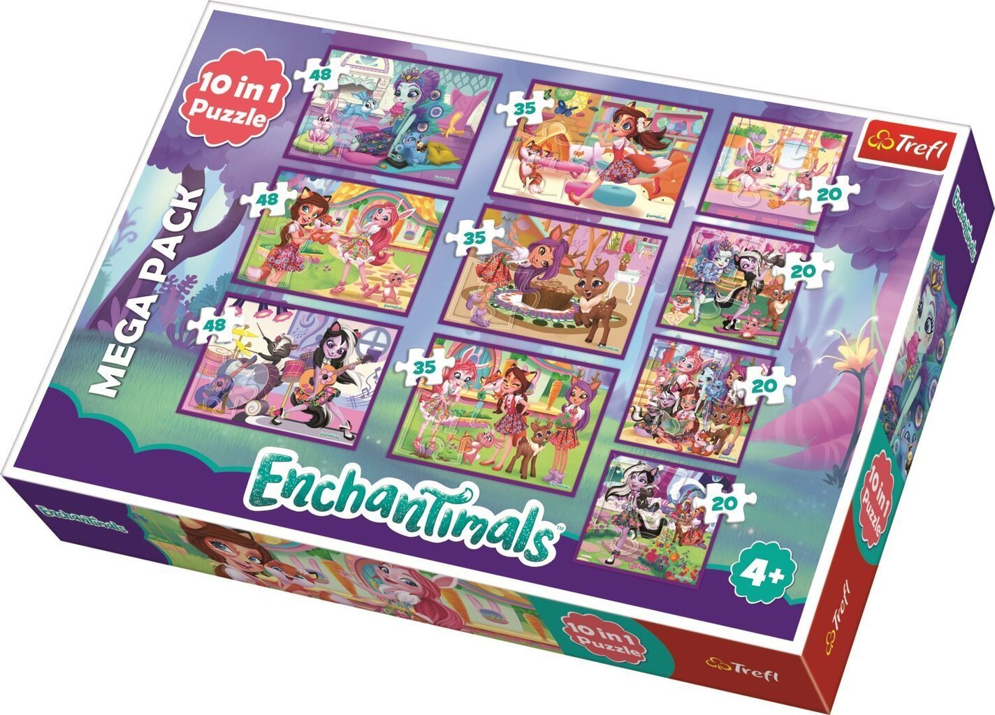 Pusle komplekt Trefl Enchantimals 10 in1 цена и информация | Pusled | kaup24.ee