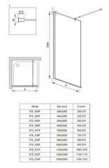 Walk-in dušisein Deante Kerria Plus, Nero, 40x200 cm цена и информация | Душевые двери и стены | kaup24.ee