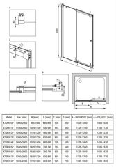 Stumdomos dušo durys Deante Kerria plus, 120 cm, Chrome цена и информация | Душевые двери и стены | kaup24.ee