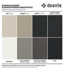 Granitinė virtuvinė plautuvė Deante Evora su maišytuvu, ZQJN5103, Beige+Nero цена и информация | Раковины на кухню | kaup24.ee