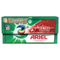 Капсулы для стирки Ariel Extra Clean, 26 шт. х 4 шт. цена и информация | Средства для стирки | kaup24.ee